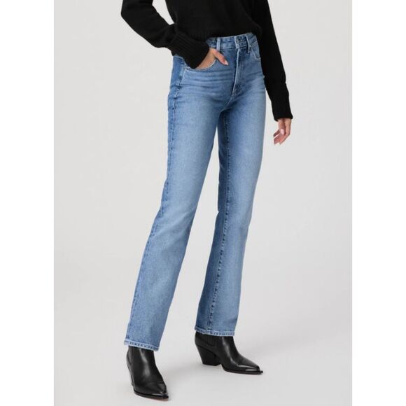 PAIGE Denim - Paige Stella Straight Jean Distressed Denim Jeans Womens 30"